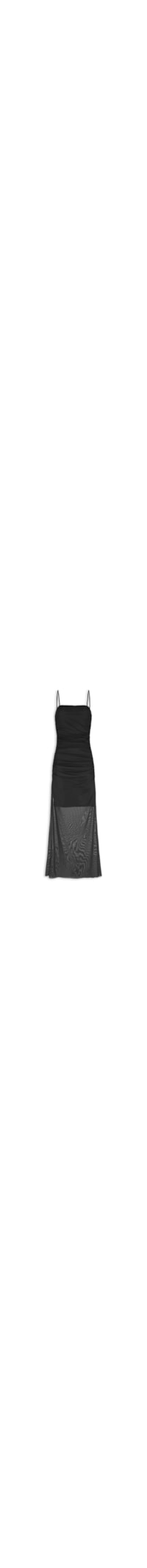 Vestido Midi Drapeado - Preto