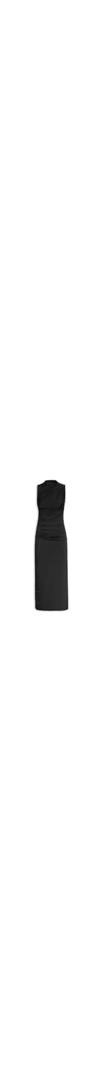 Vestido Midi Drapeado - Preto