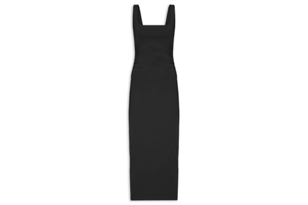 Vestido Midi Drapeado - Preto