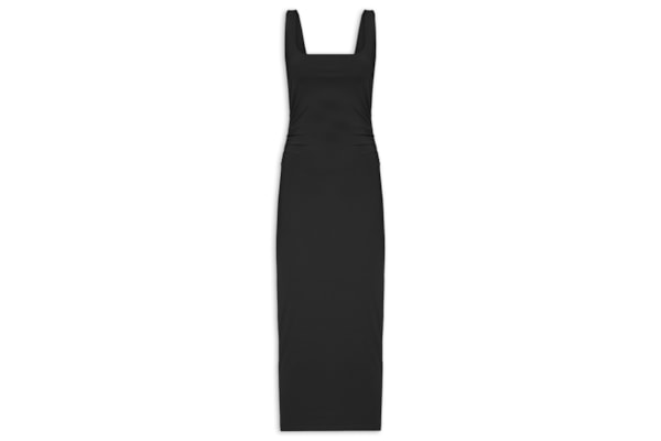 Vestido Midi Drapeado - Preto