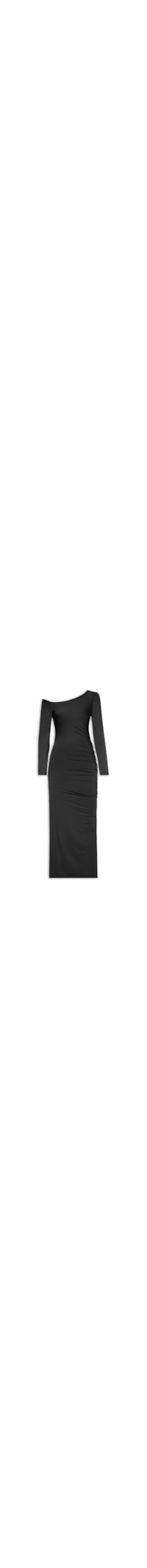 Vestido Midi Drapeado - Preto