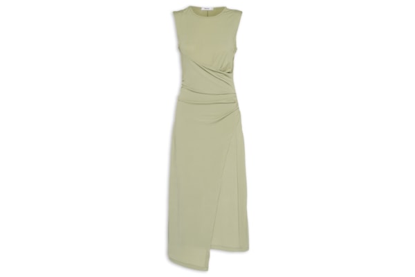 Vestido Midi Drapeado - Verde