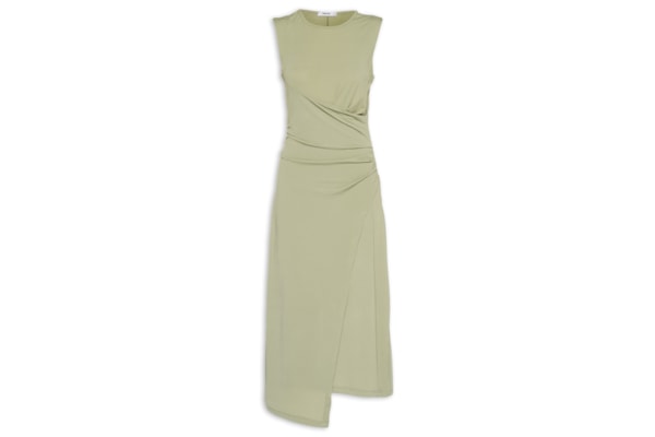 Vestido Midi Drapeado - Verde