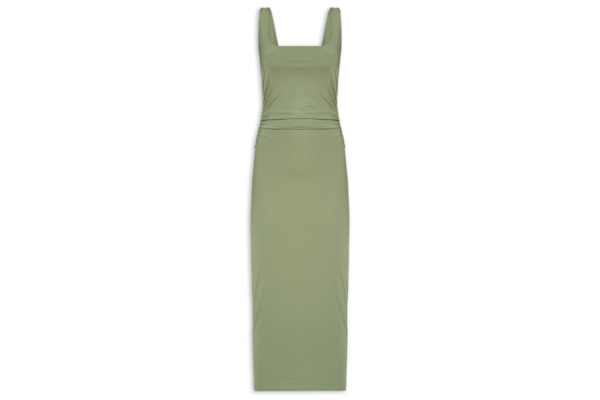 Vestido Midi Drapeado - Verde
