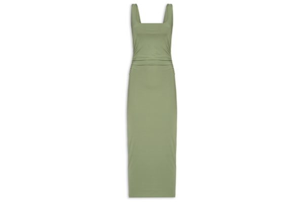 Vestido Midi Drapeado - Verde