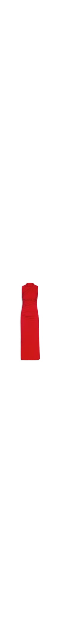 Vestido Midi Drapeado - Vermelho
