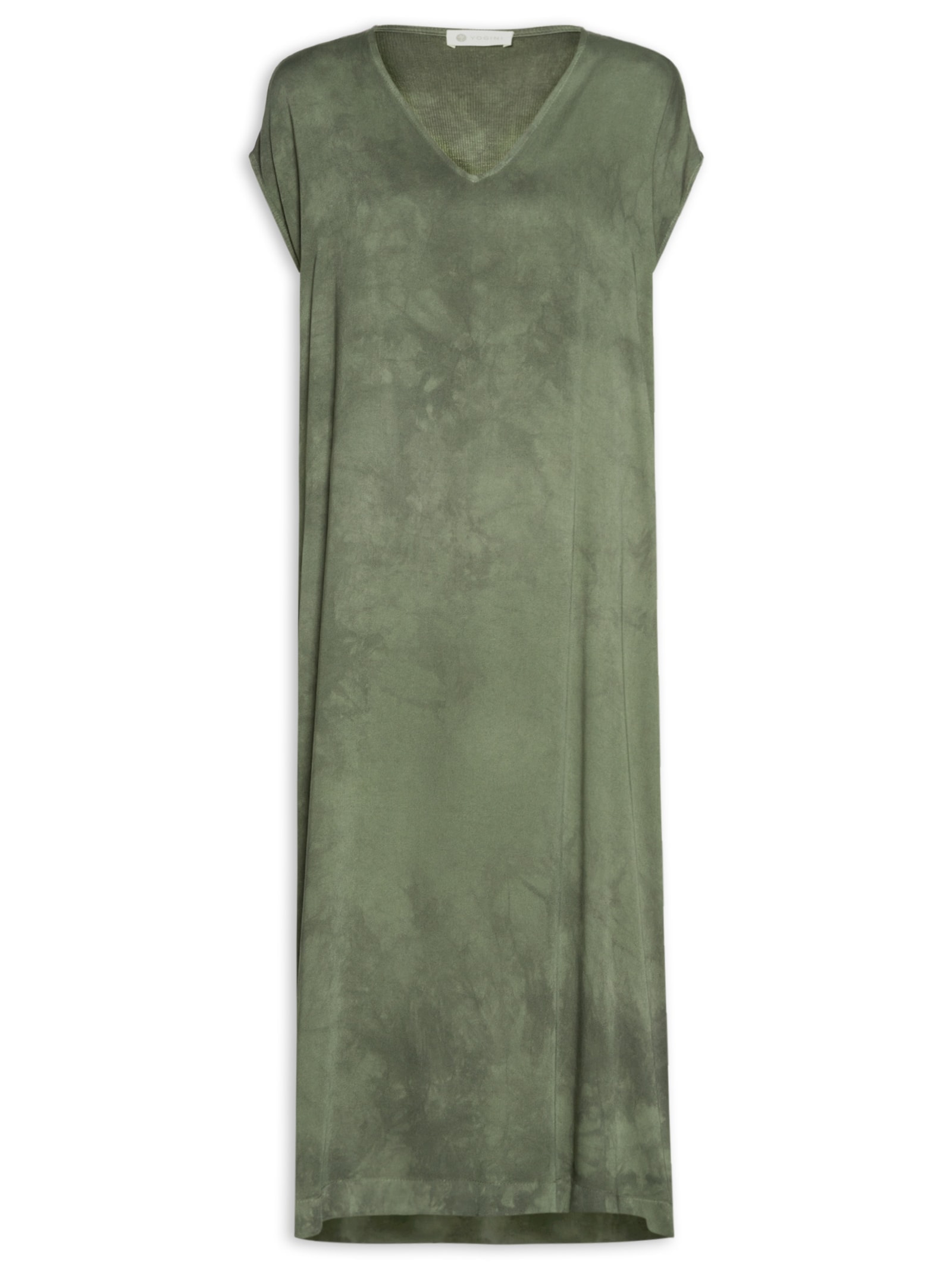 Vestido Midi Dye Verde Militar Sophie Yogini
