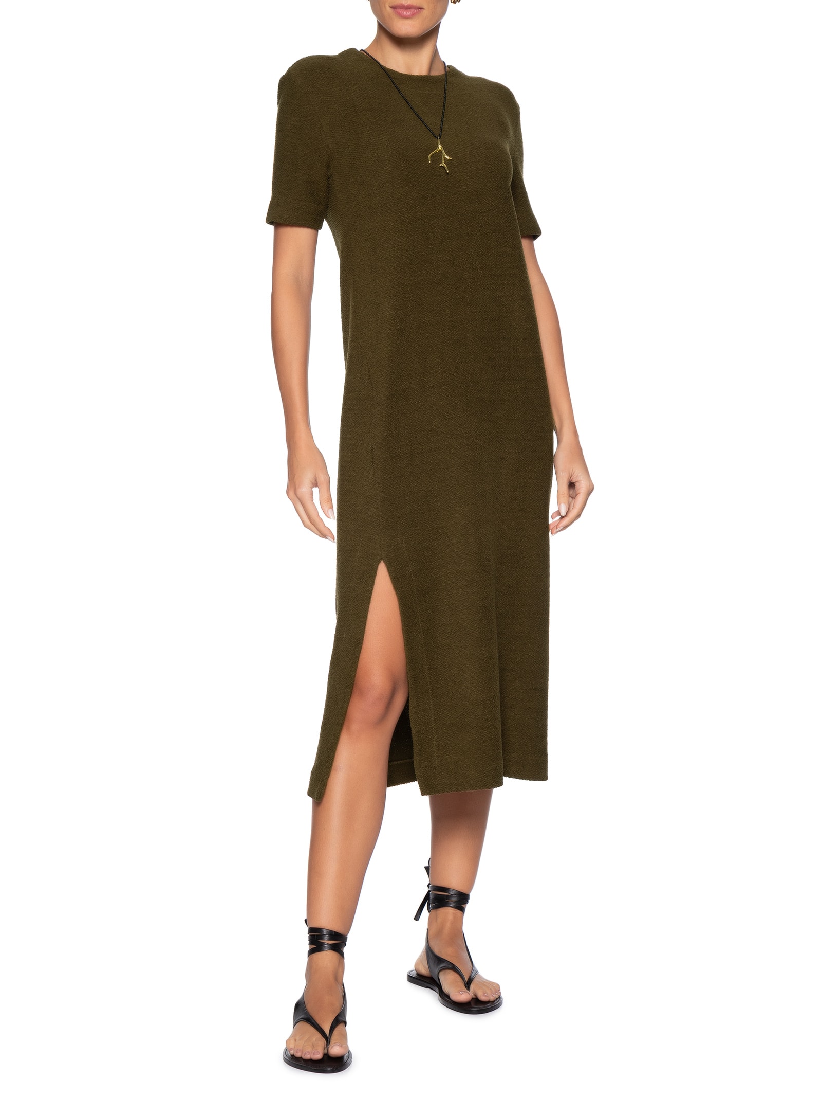 Vestido Midi Eco Comfy Marrom Osklen