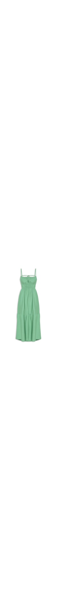 Vestido Midi Elástico Busto - Verde