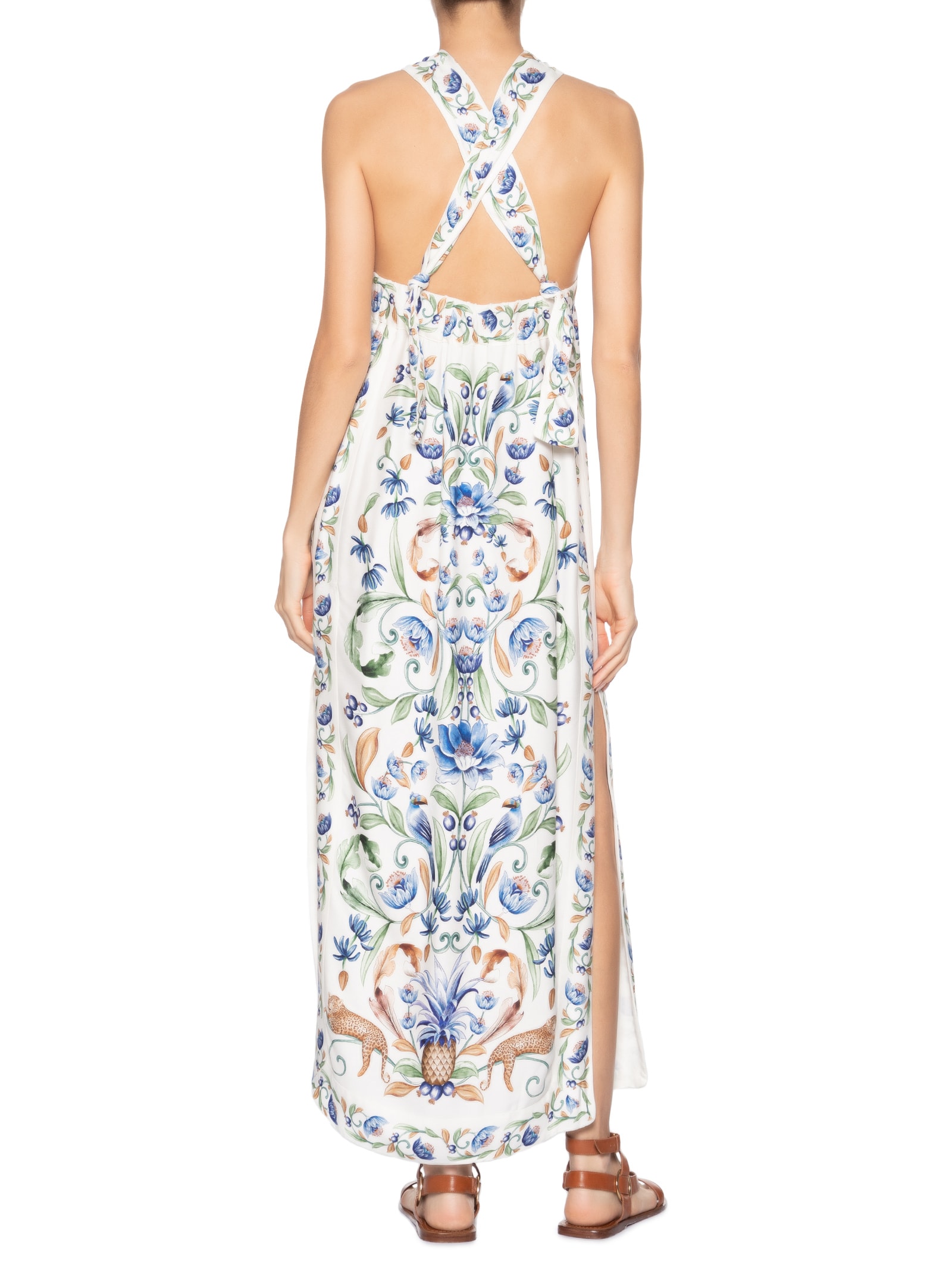 Vestido Midi Elsa Branco Farm