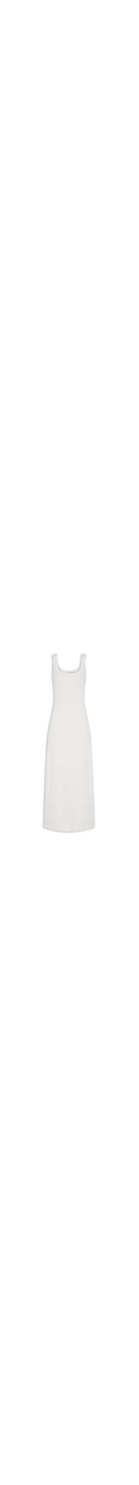 Vestido Midi Em Decote Quadrado - Branco