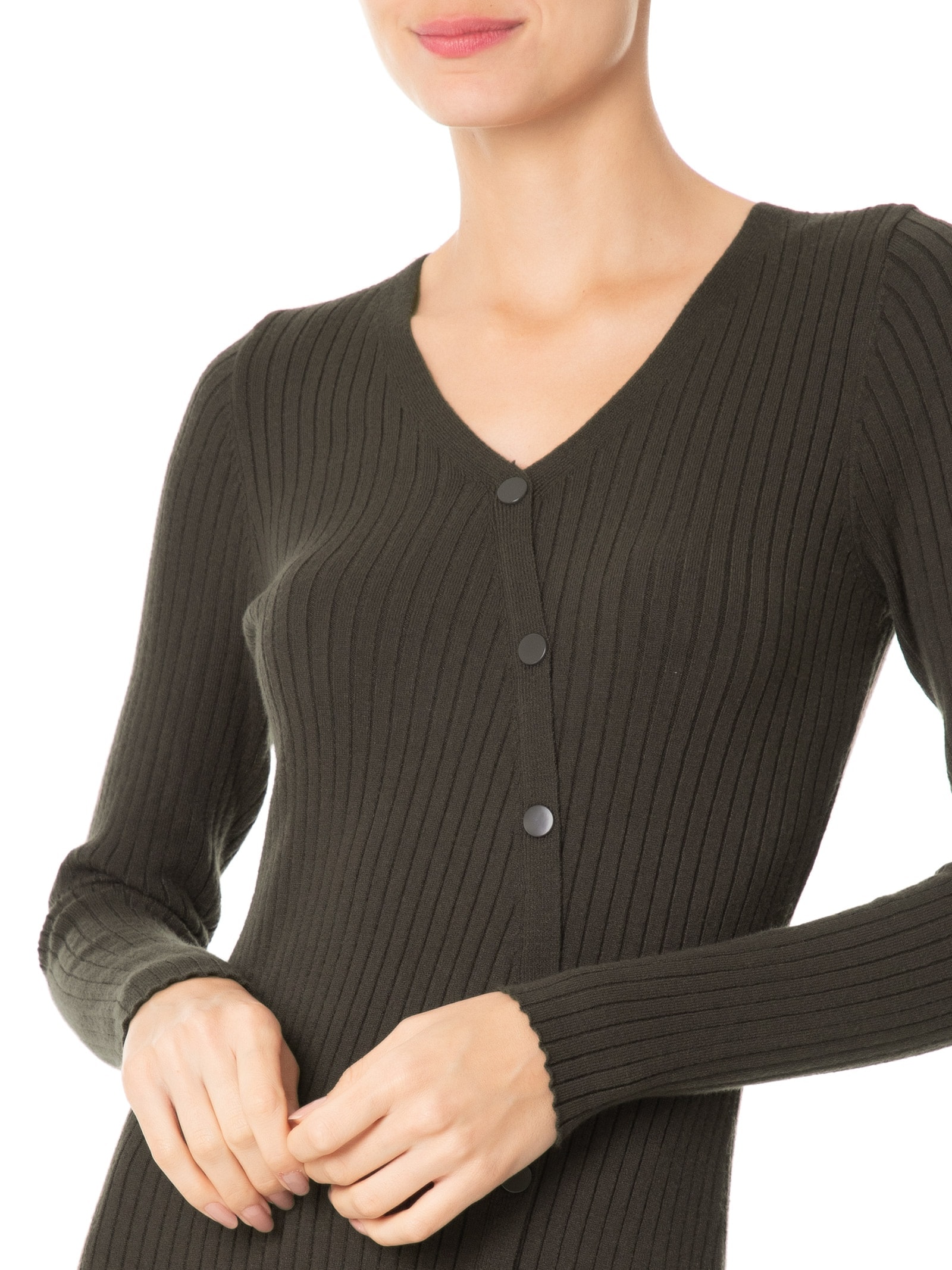 Vestido Midi em Tricot Marrom '2Essential