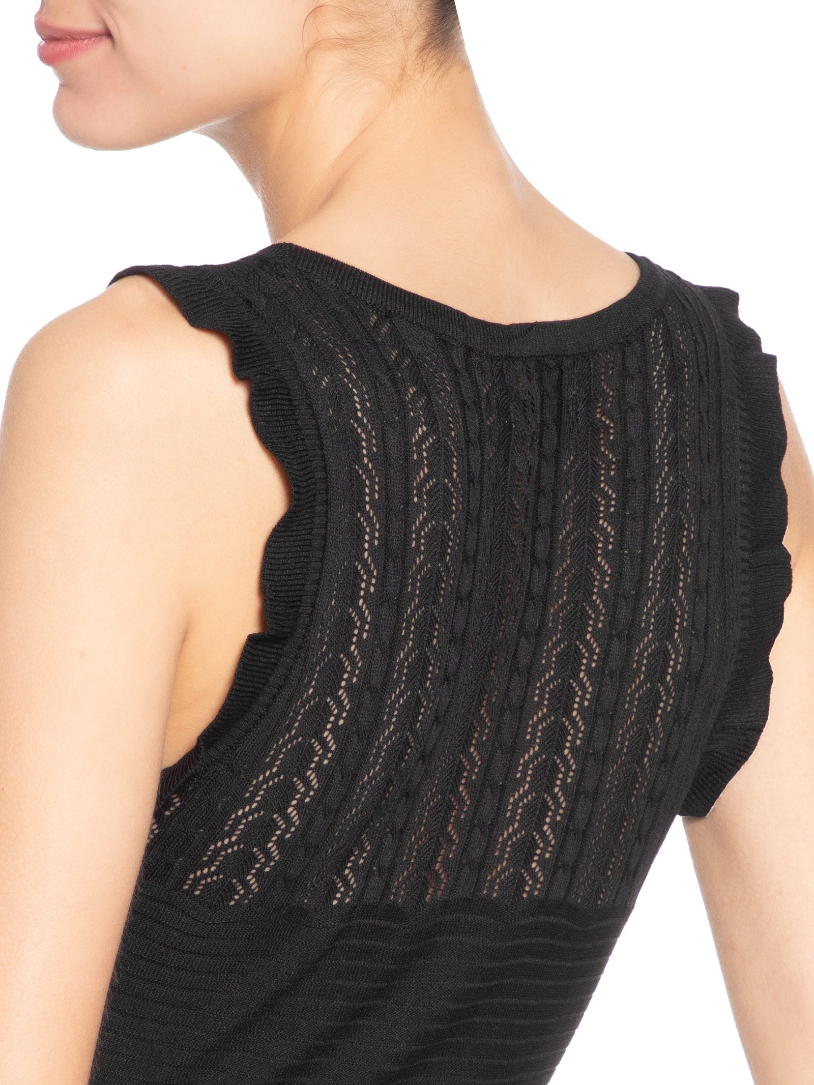 Vestido Midi Em Tricot Preto Market 33