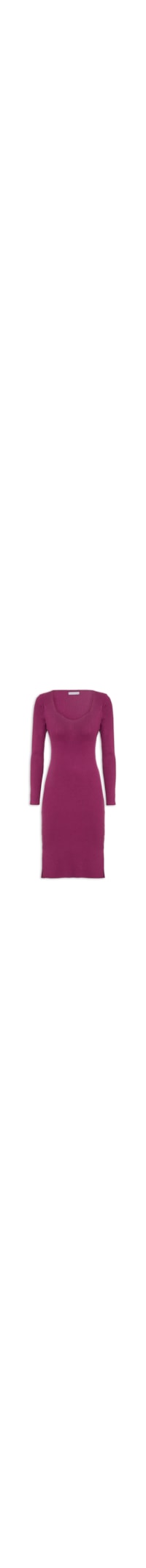 Vestido Midi Em Tricot - Rosa