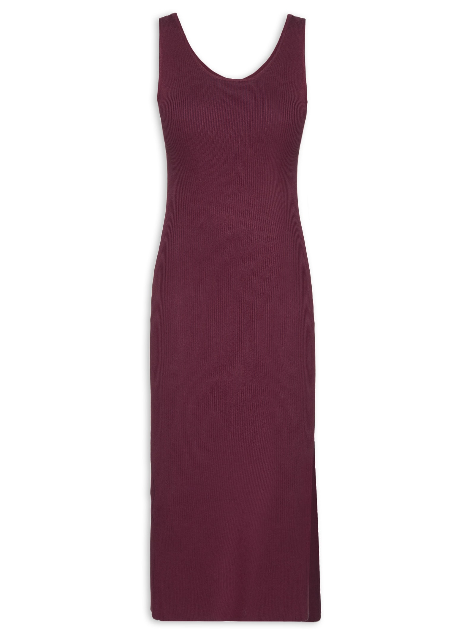 Vestido Midi Em Tricot Vermelho Market 33