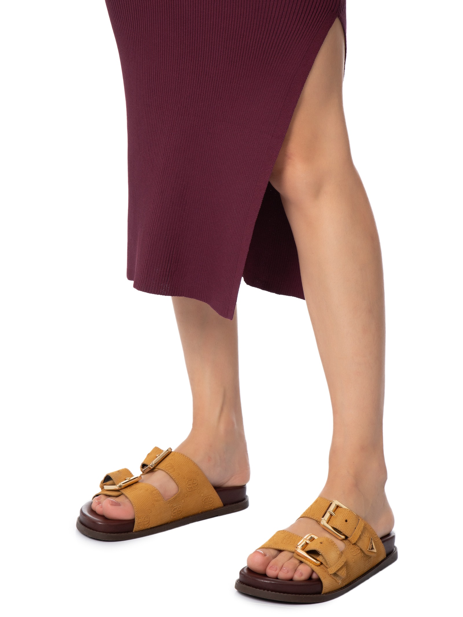 Vestido Midi Em Tricot Vermelho Market 33
