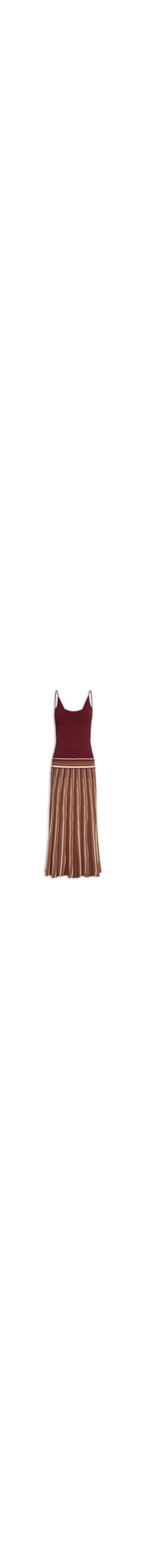 Vestido Midi Em Tricot - Vinho