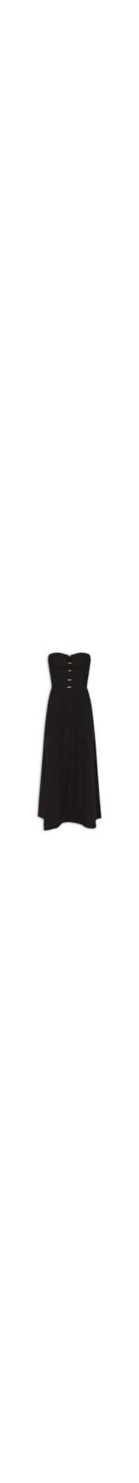 Vestido Midi Emilia Detalhes - Preto