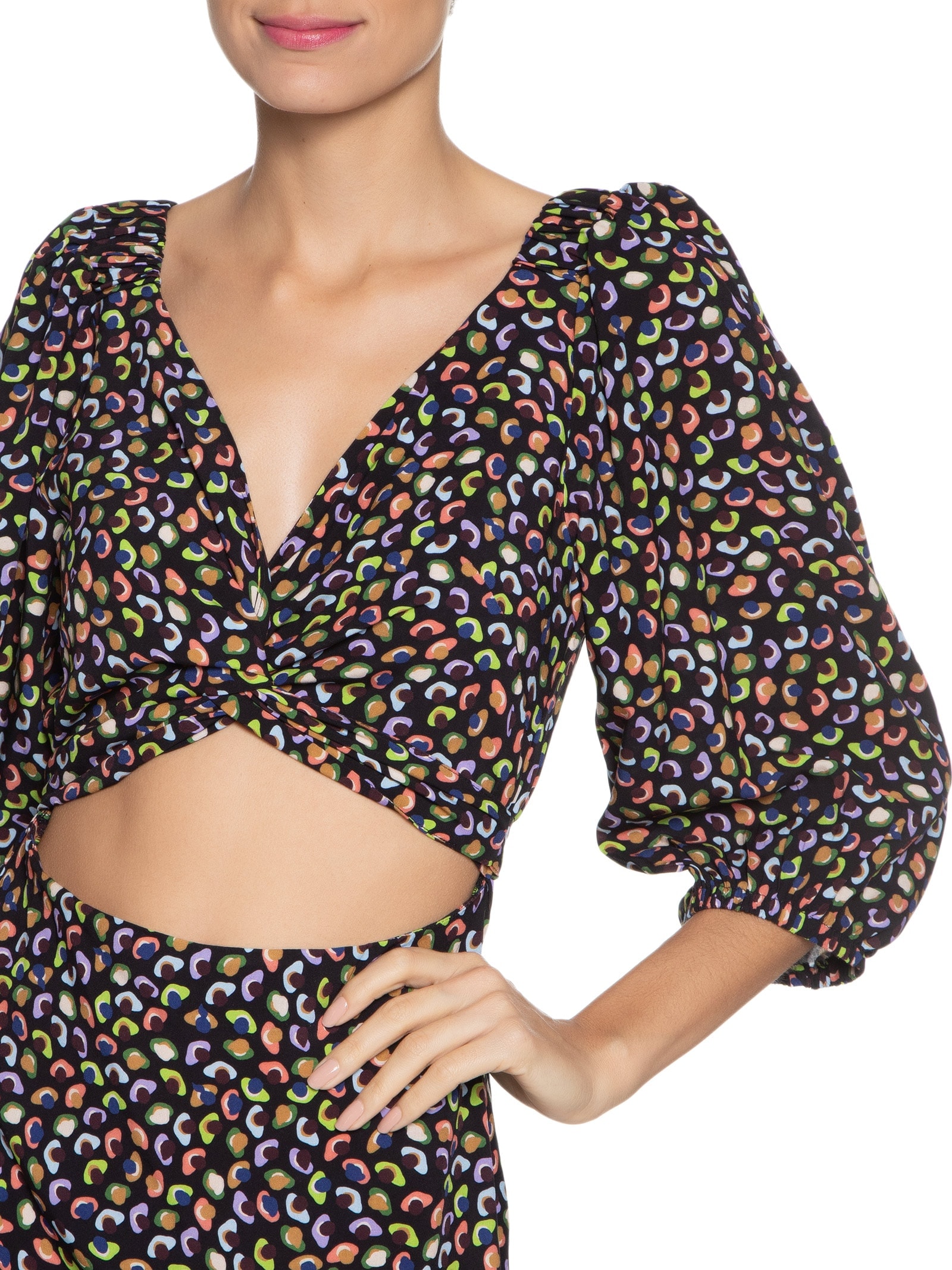 Vestido Midi Encontros Preto Cantão