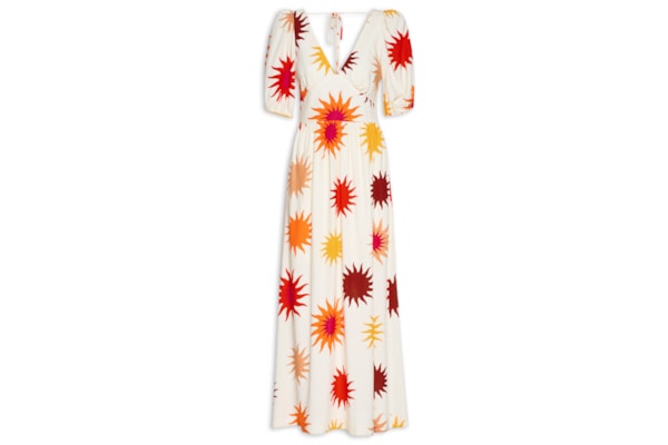 Vestido Midi Estampa Cali - Bege