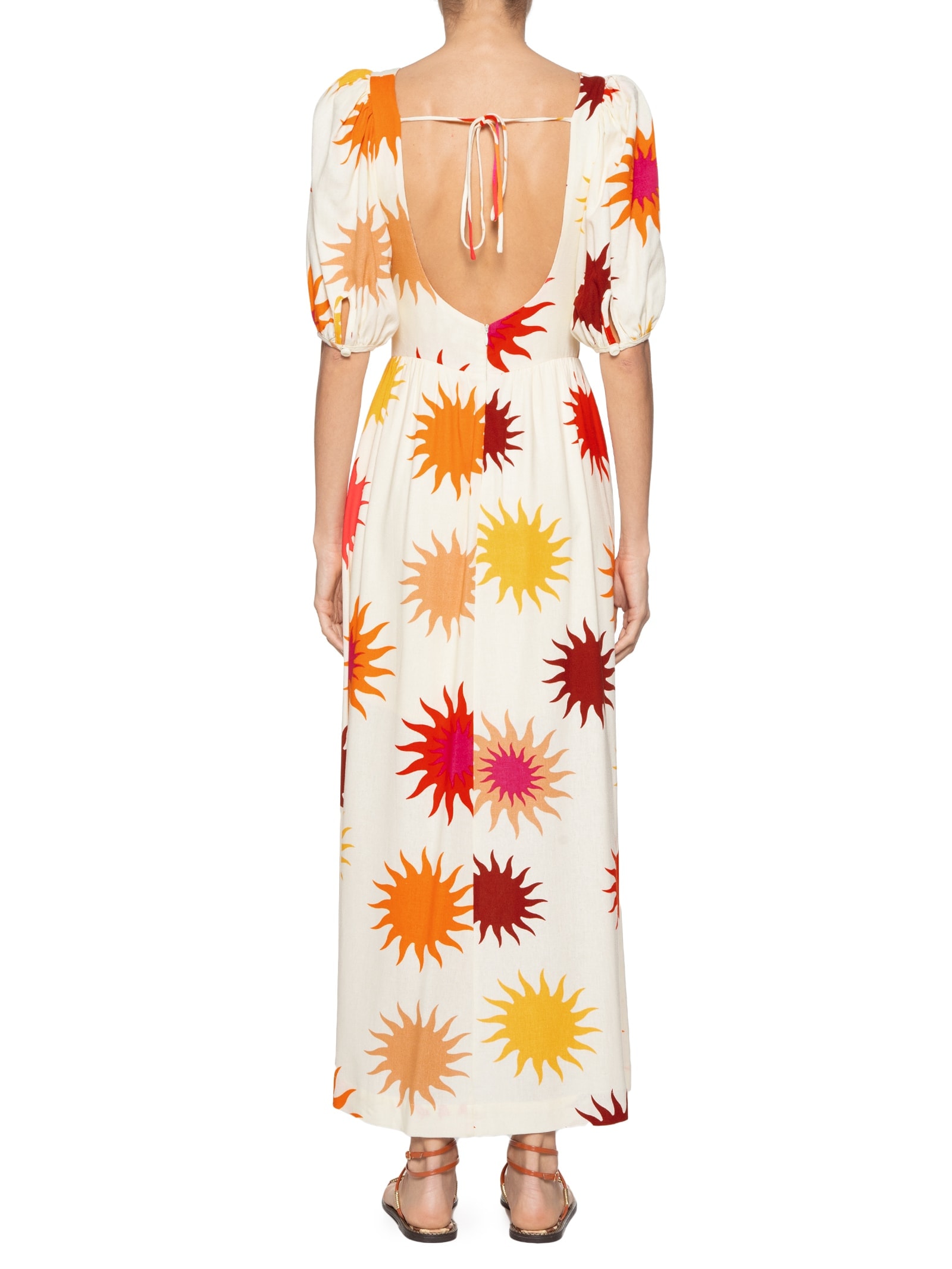 Vestido Midi Estampa Cali Bege Dress To