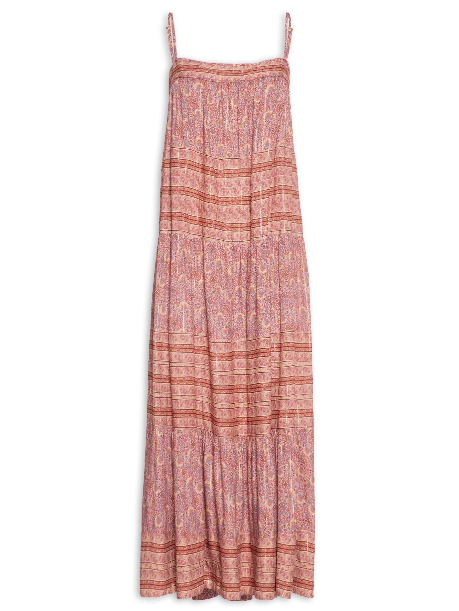 Vestido Midi Estampa Flori Rosa Maria Filó