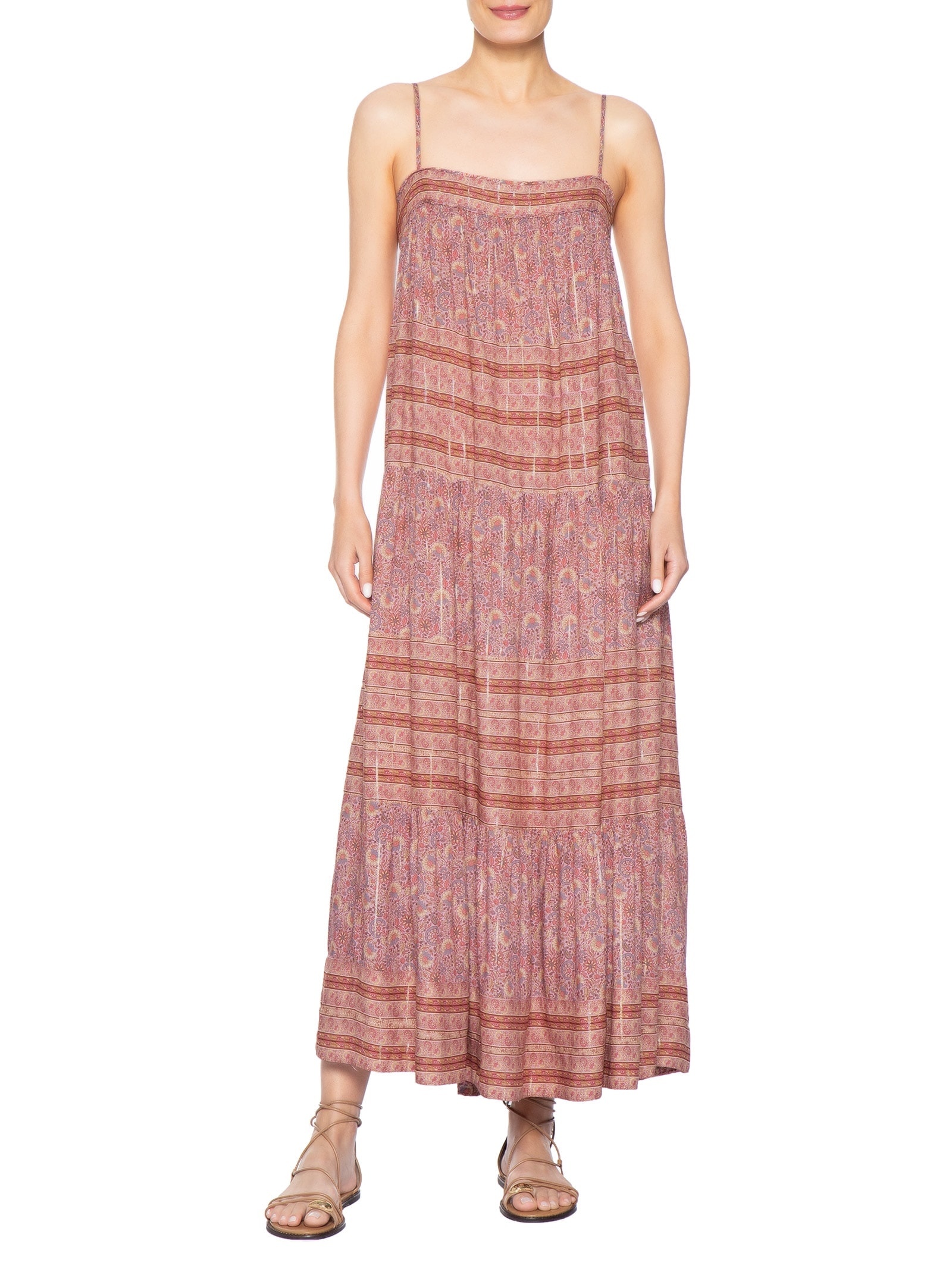 Vestido Midi Estampa Flori Rosa Maria Filó