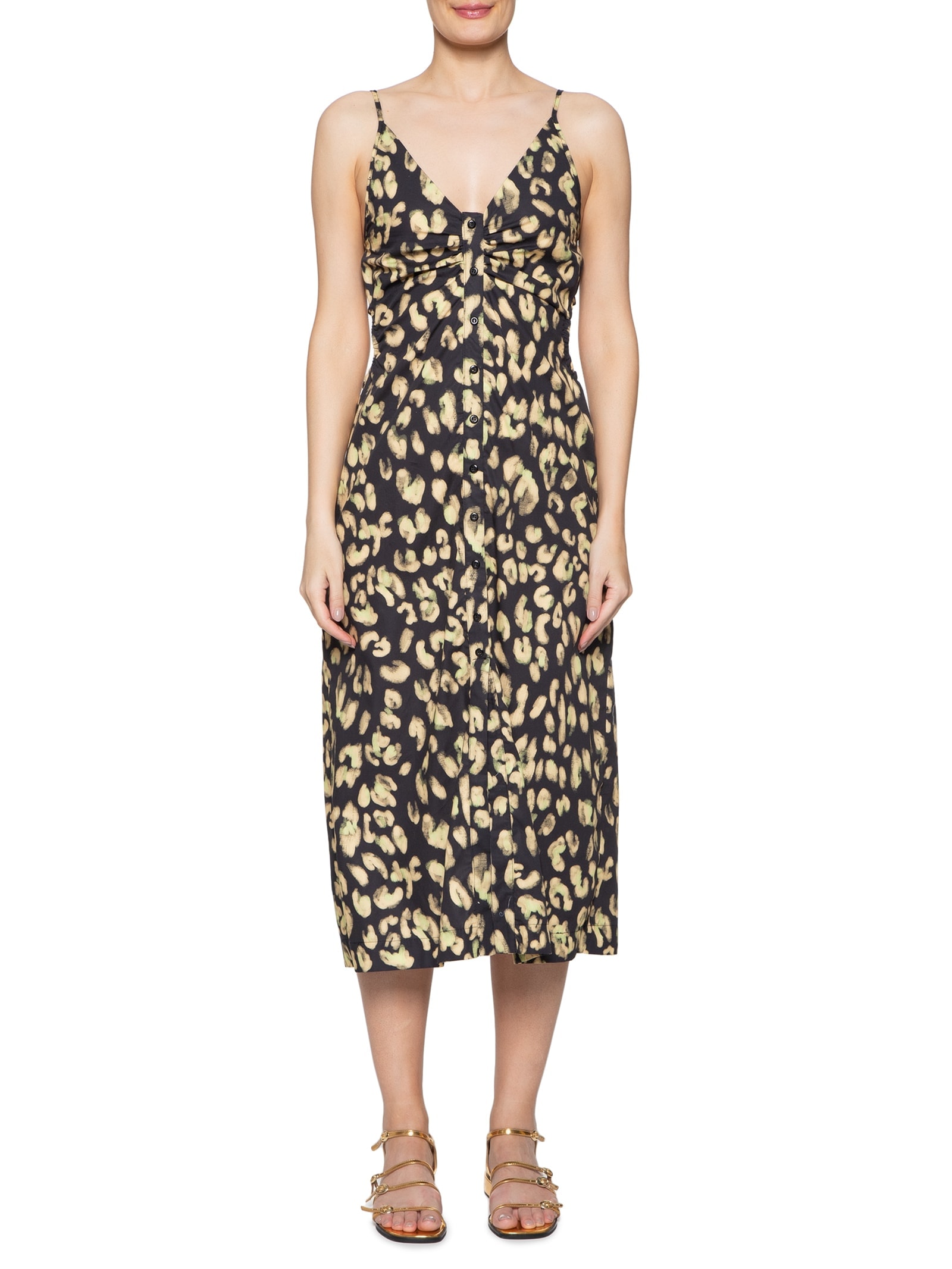 Vestido Midi Estampa Onça Animal Print Animale Jeans