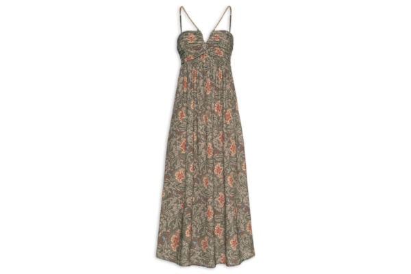 Vestido Midi Estampa Ori - Verde