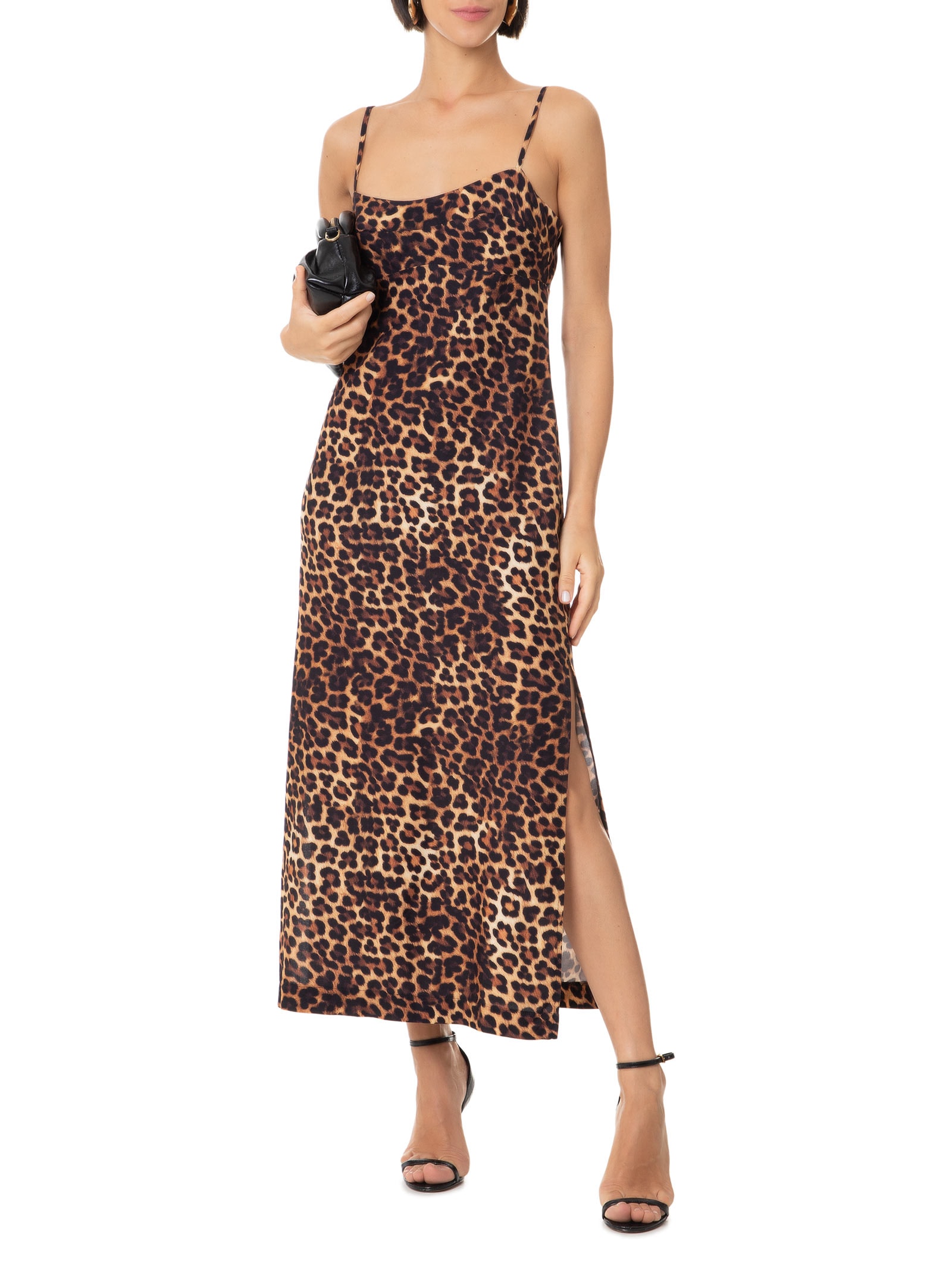 Vestido Midi Estampado Animal Print  Colcci