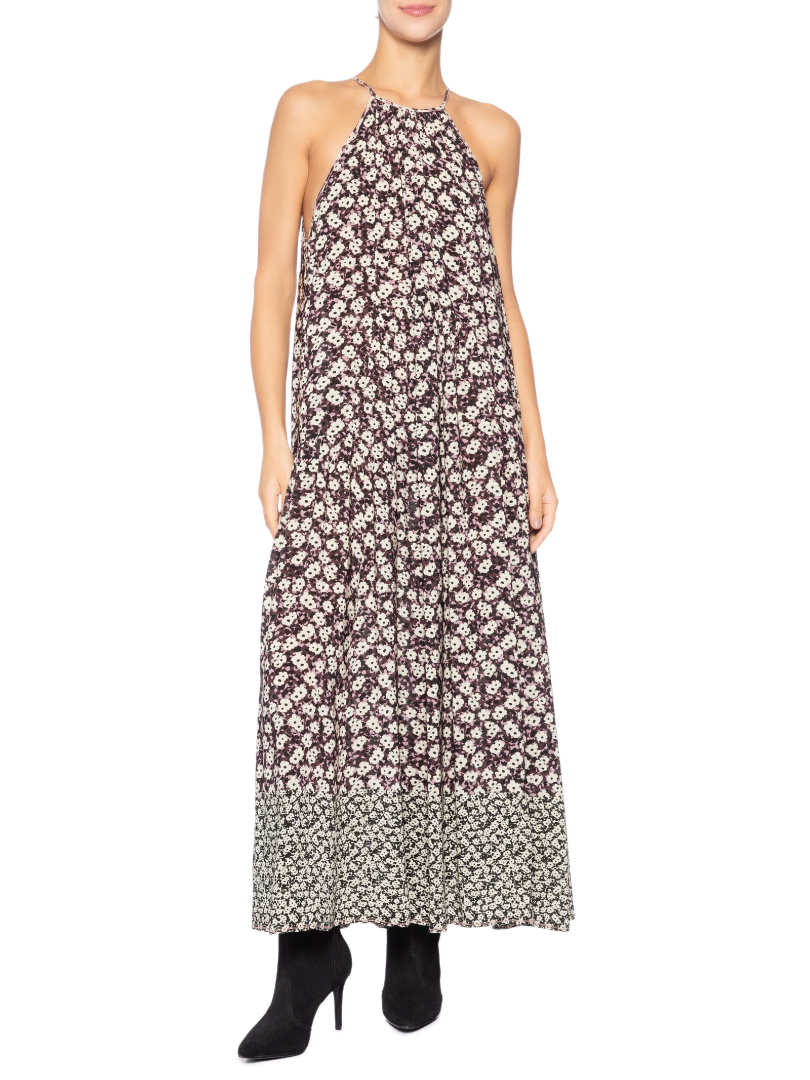 Vestido Midi Estampado Roxo Animale