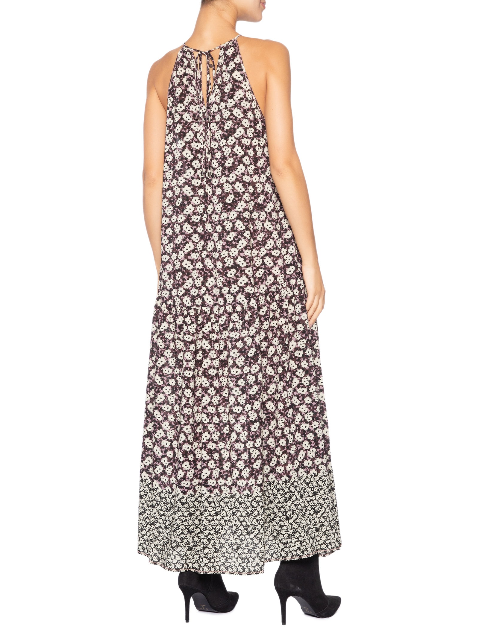 Vestido Midi Estampado Roxo Animale