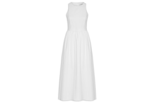 Vestido Midi Evasê - Branco