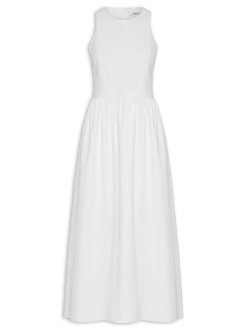 Vestido Midi Evasê – Branco