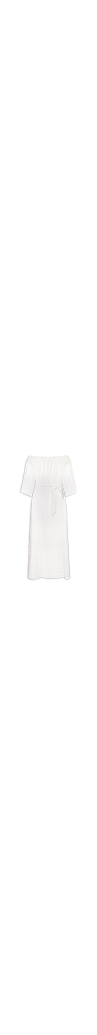 Vestido Midi Faixa Bordado Listra Bali - Branco