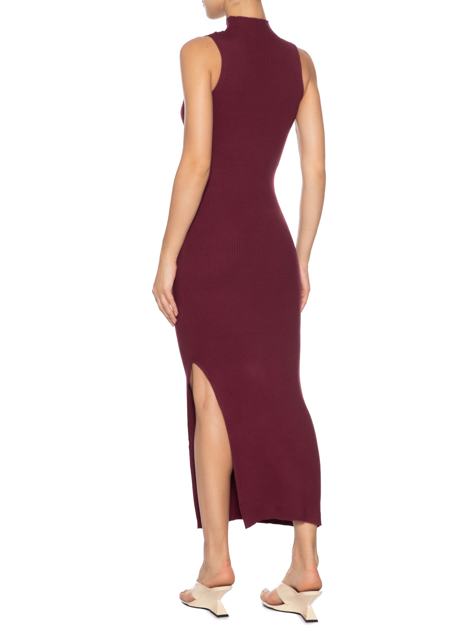 Vestido Midi Feminino Em Tricot Vermelho Market 33