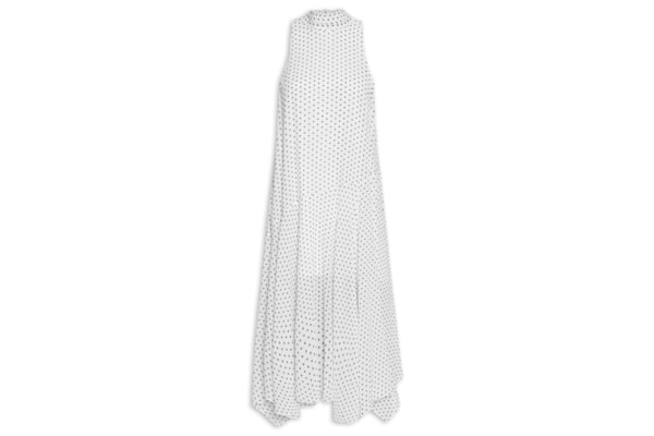 Vestido Midi Feminino Poá - Branco