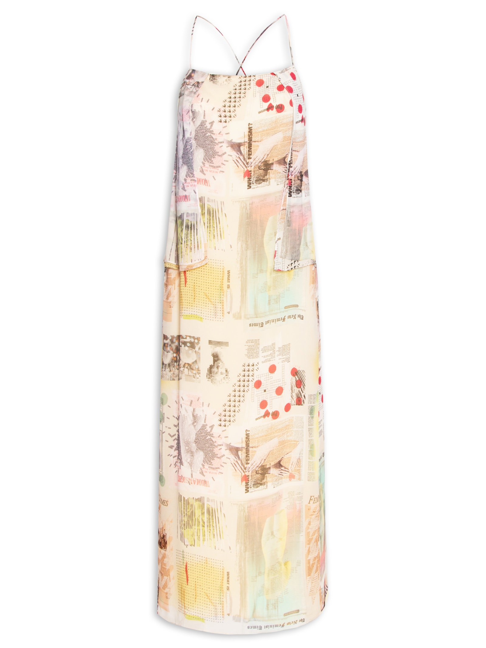 Vestido Midi Fig Journal Bege Animale