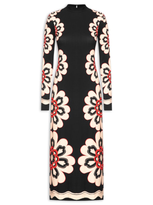 Vestido Midi Fiorella - Preto