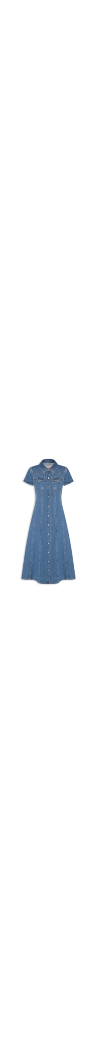 Vestido Midi Fit And Flare Western Dress – Azul