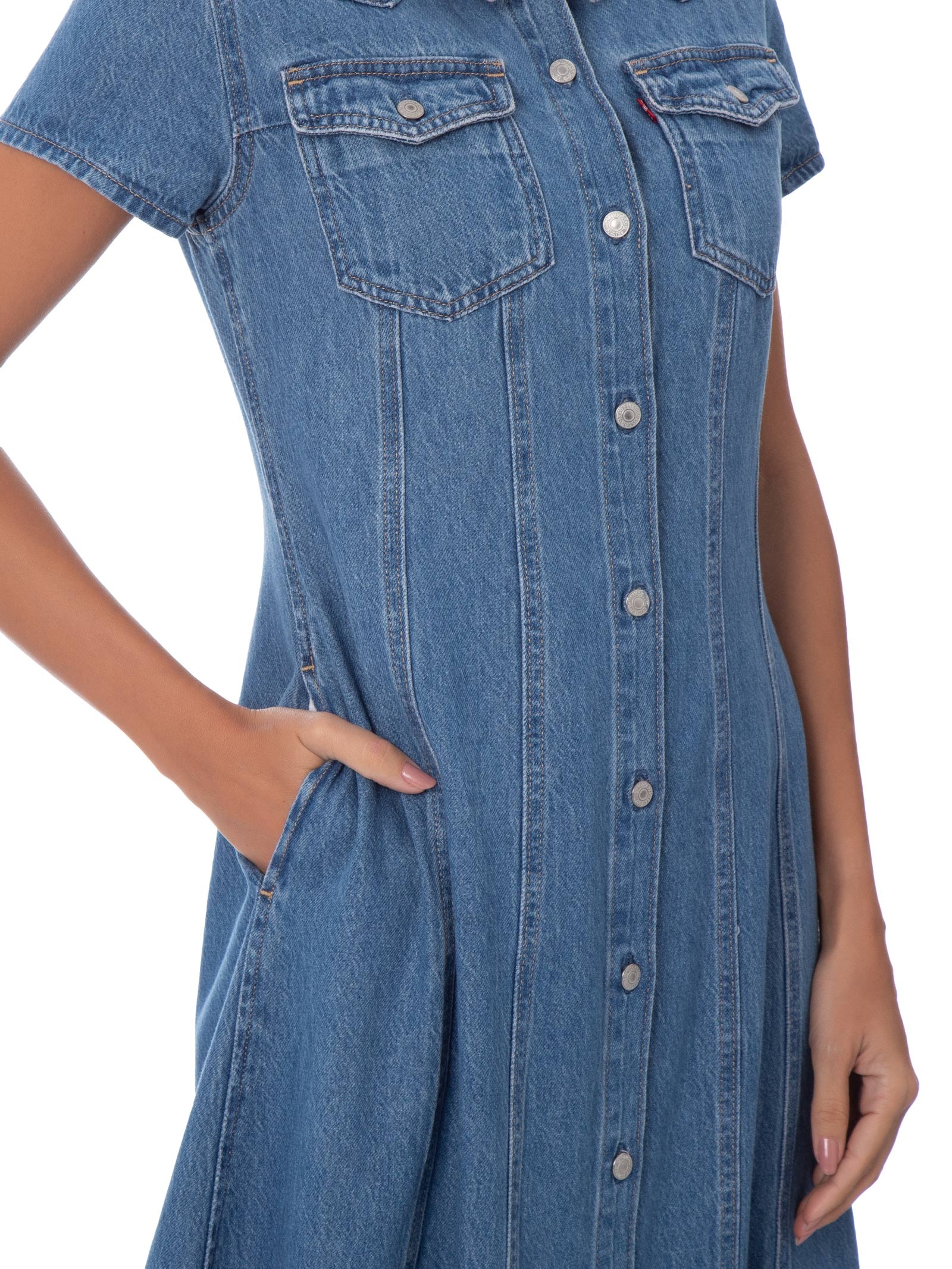 Vestido Midi Fit And Flare Western Dress – Azul Levi's