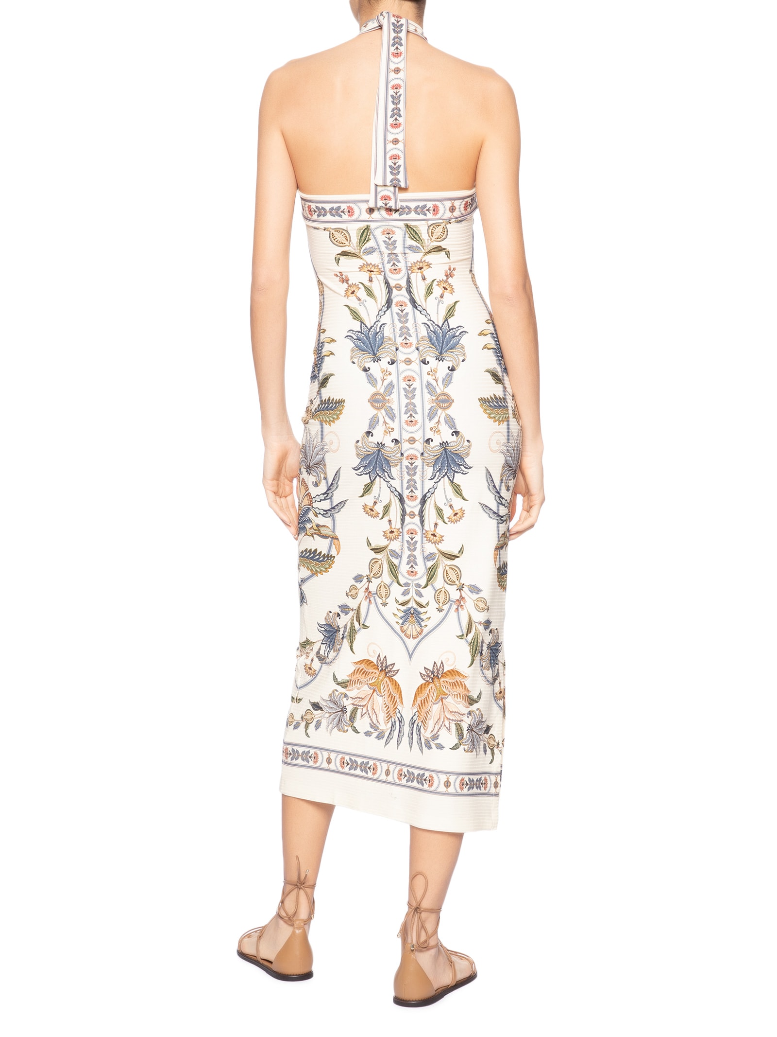 Vestido Midi Flor do Deserto – Bege Farm
