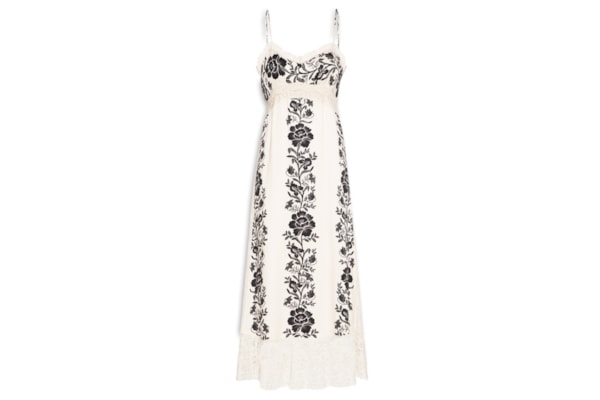 Vestido Midi Floral Delicado - Bege