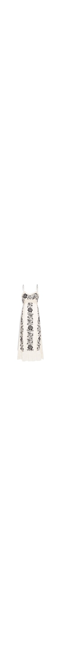 Vestido Midi Floral Delicado - Bege