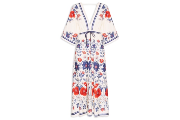 Vestido Midi Floral Lina - Branco