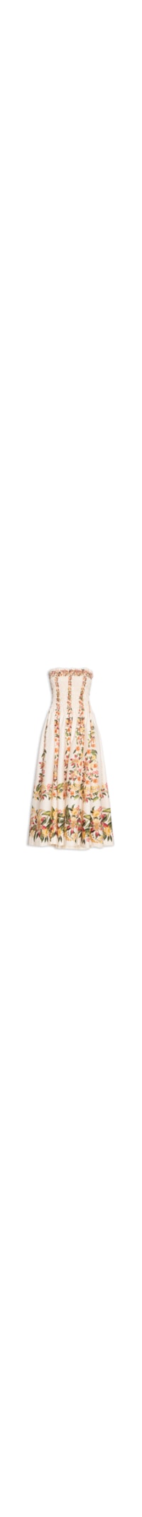 Vestido Midi Floral Mali - Bege