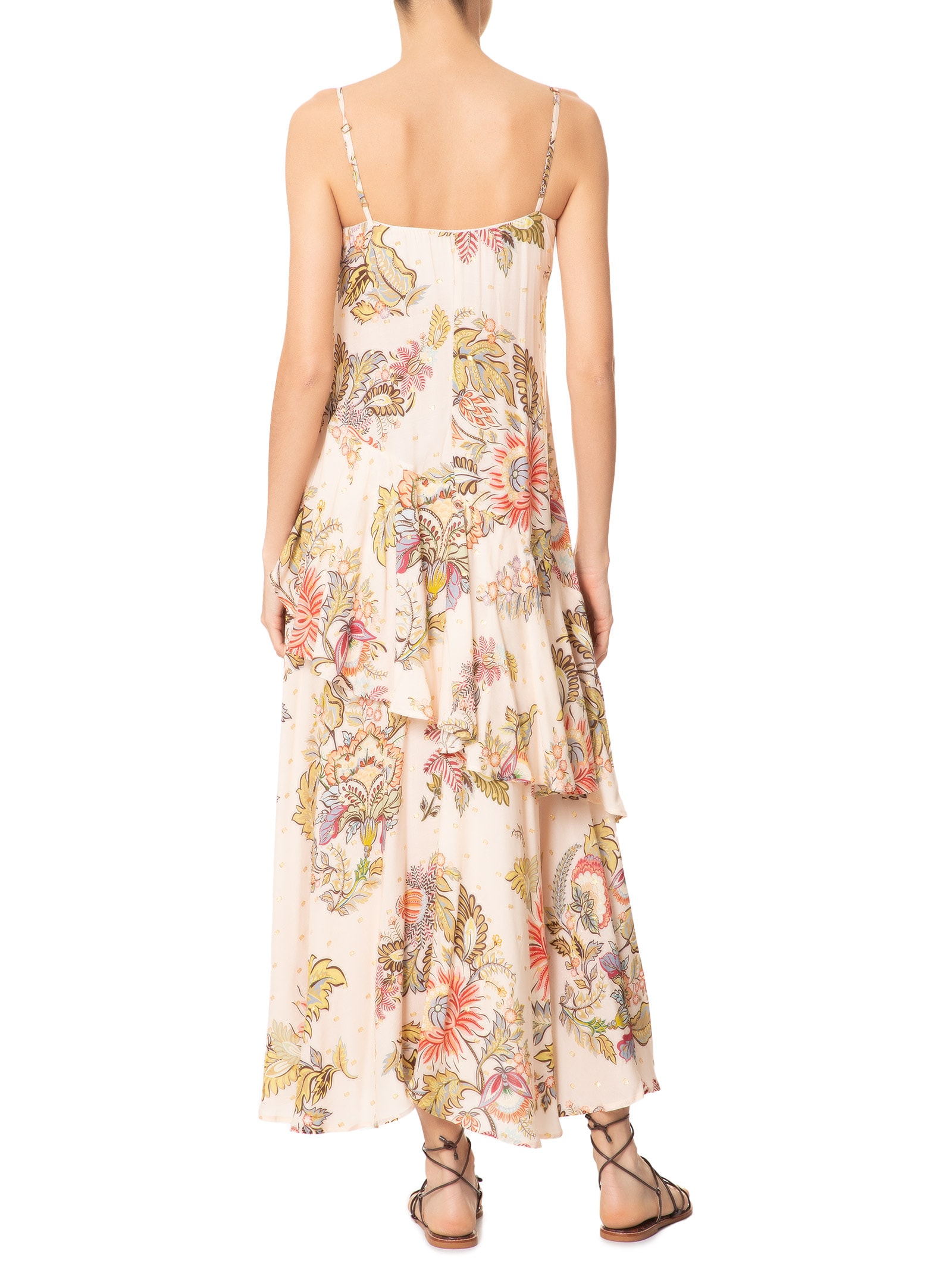 Vestido Midi Floral Raiana Rosa Farm