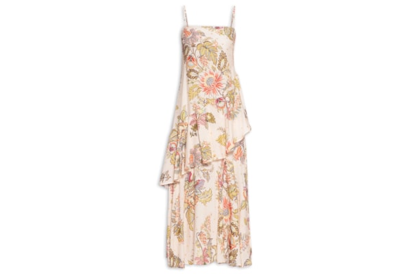 Vestido Midi Floral Raiana - Rosa