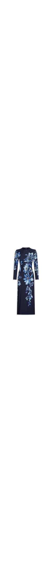 Vestido Midi Floral Tati - Azul