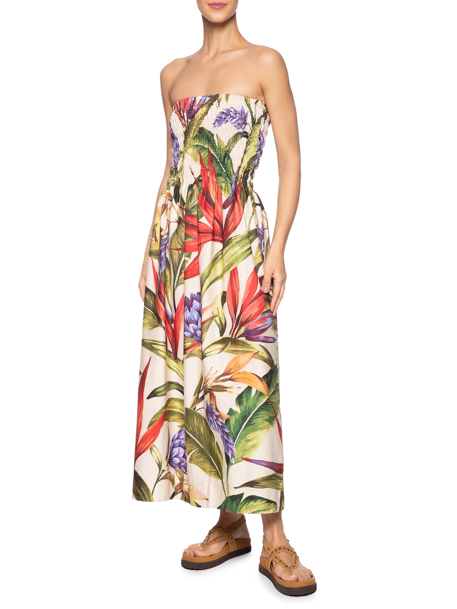 Vestido Midi Florarte Verde Farm